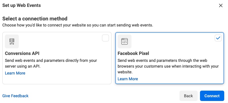 facebook ads data sources pixel
