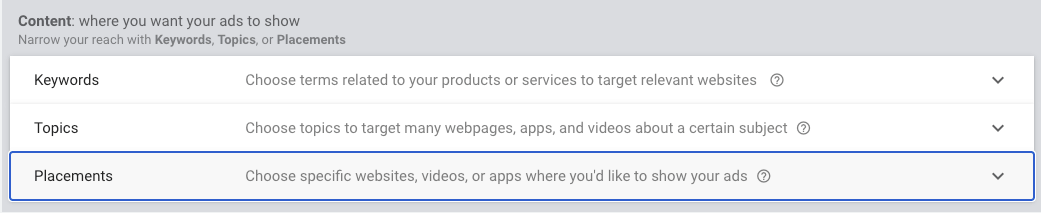 display ads content targeting