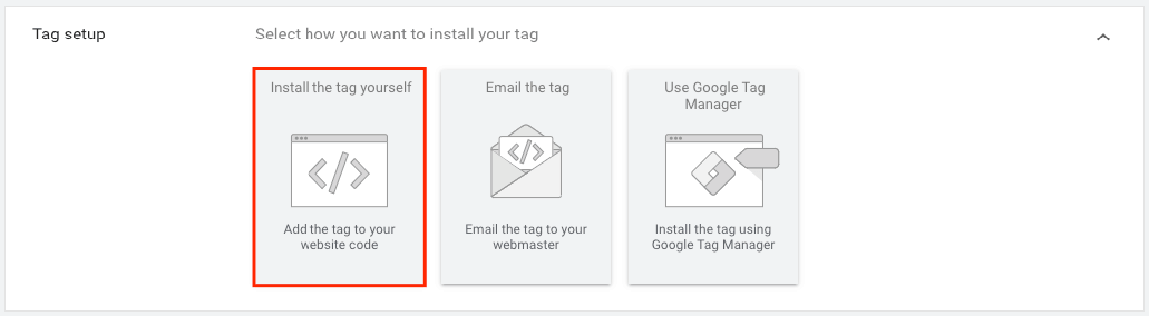 display ads tag setup