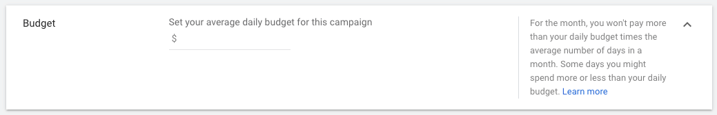 google display budget
