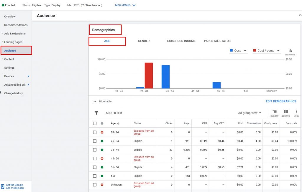 google display network demographics