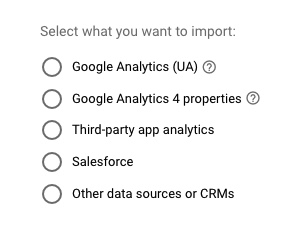 google ads import tracking
