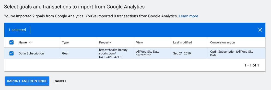 google import goals