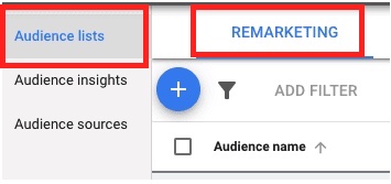 google remarketing audiences lists