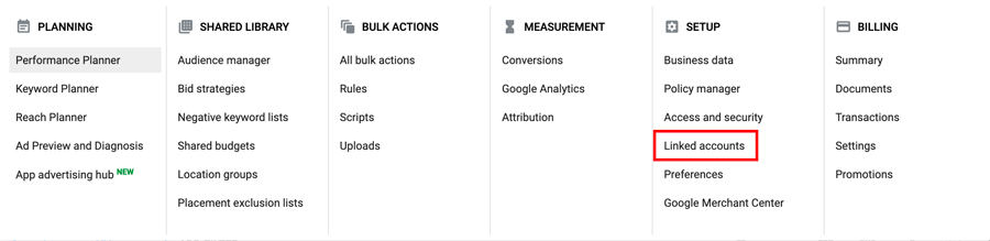 google video ads link youtube account