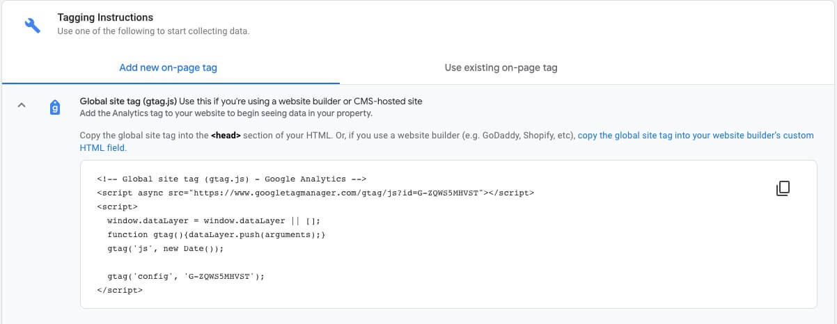 google analytics tracking code install