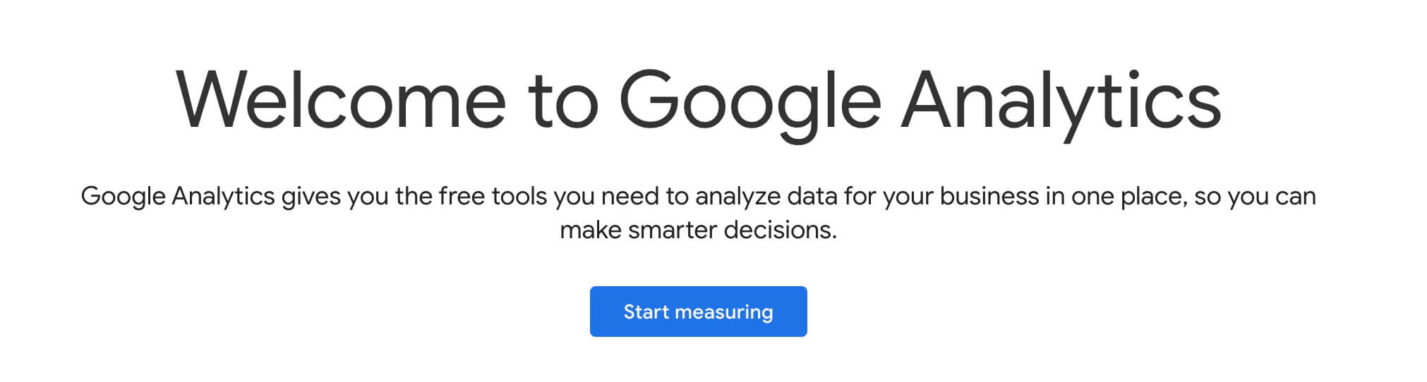 google analytics sign up