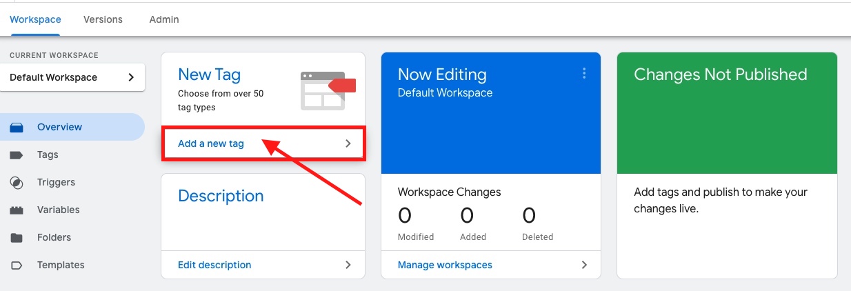 google tag manager create new tag