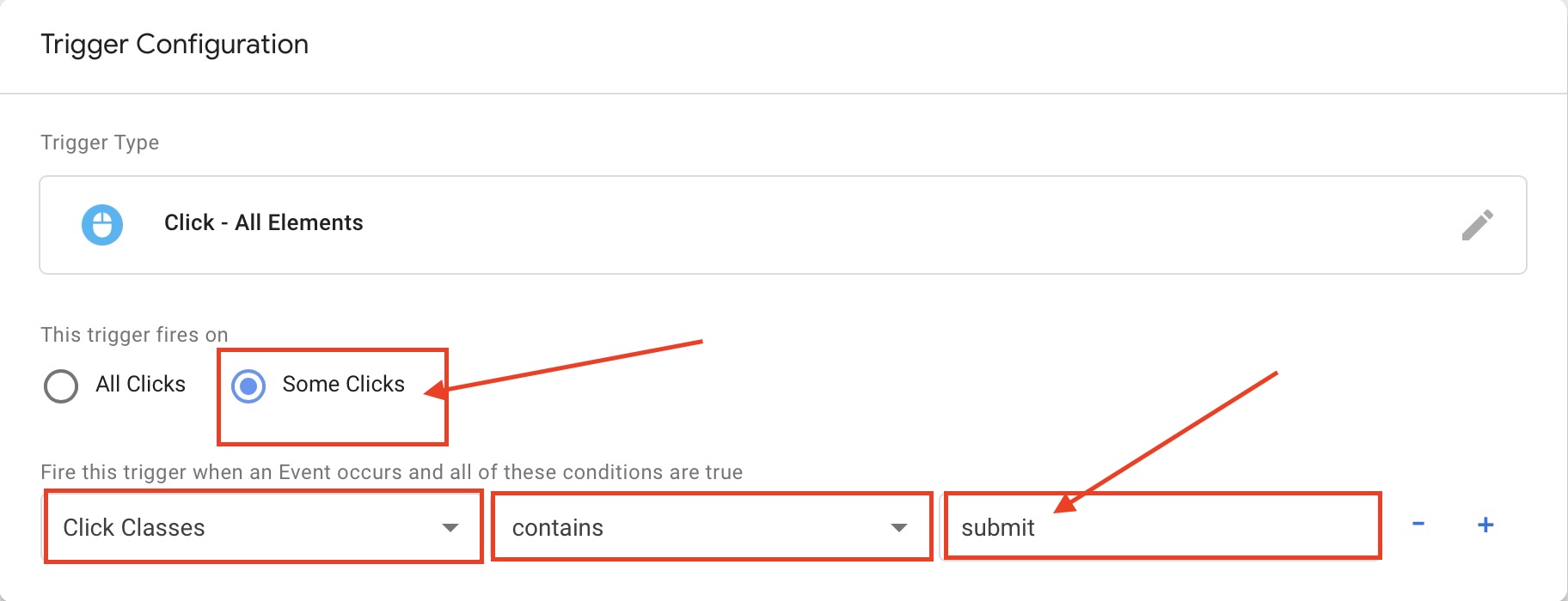 google tag manager trigger configuration