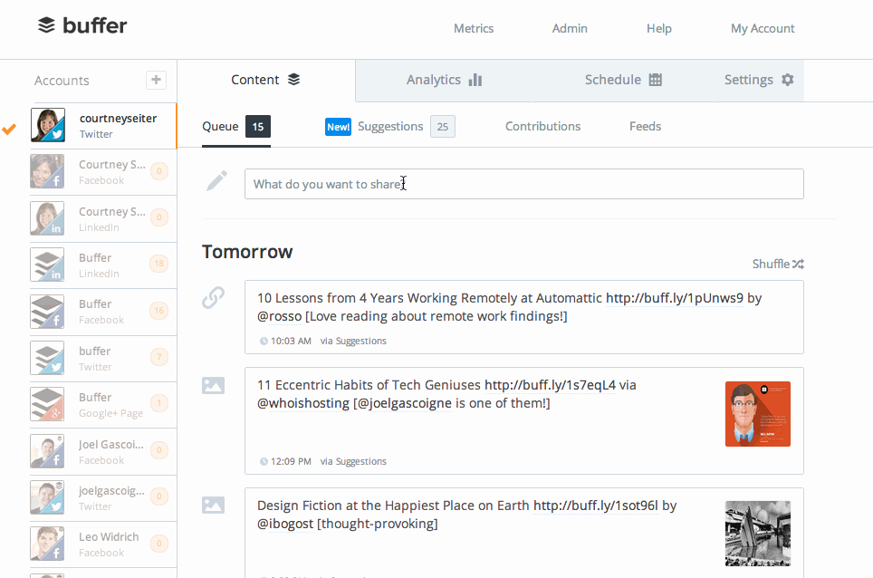 buffer social posting