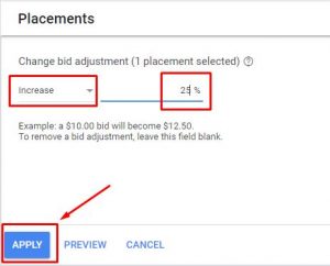 increase bidding