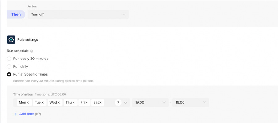 tiktok automated rules camp off specific time