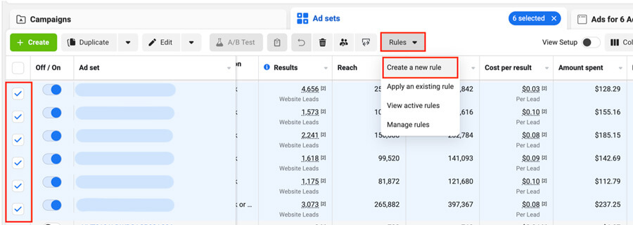 facebook ads automated rules increase daily budget