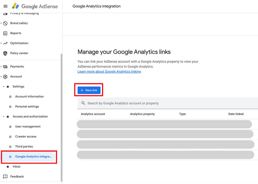 google adsense linking with google analytics 4
